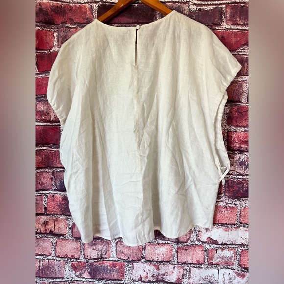 Banana Republic Oversized Linen Cinch Top White 100% Linen - Picture 5 of 5